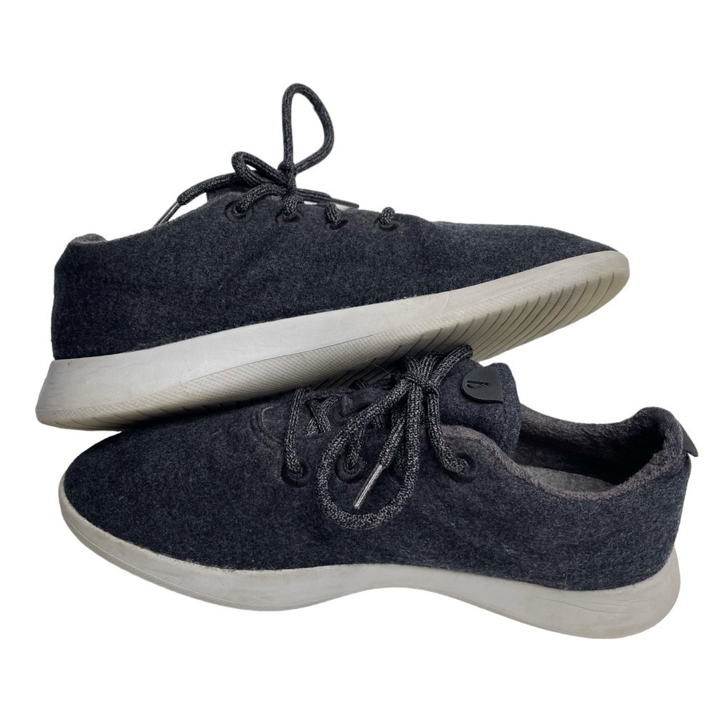 Allbirds Wool Runner Sneakers Mens 10 Natural Black with Natural White Sole - Picture 8 of 10
